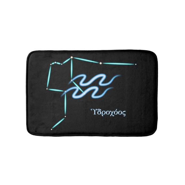Zodiac Constellation Aquarius Badematte (Vorderseite)