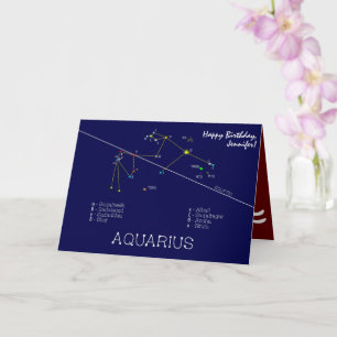 Zodiac Constellation Aquarius Karte