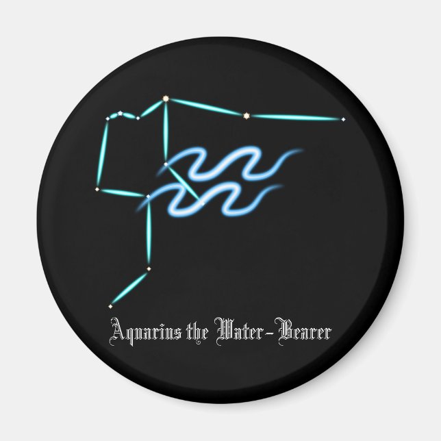 Zodiac Constellation Aquarius Magnet (Vorne)