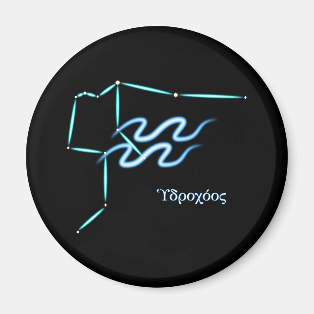 Zodiac Constellation Aquarius Magnet (Vorne)
