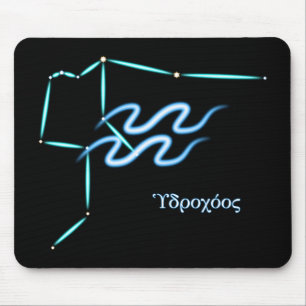 Zodiac Constellation Aquarius Mouse Pad Mousepad