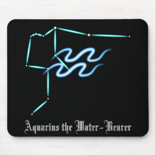 Zodiac Constellation Aquarius Mouse Pad Mousepad