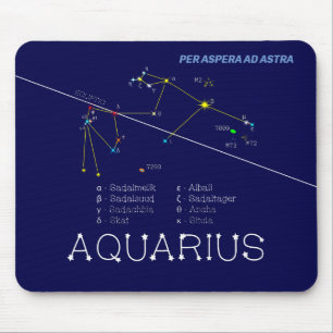 Zodiac Constellation Aquarius Mousepad