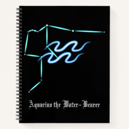 Zodiac Constellation Aquarius Notebook Notizbuch