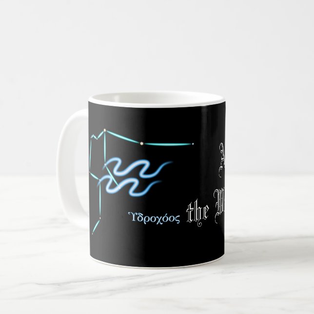 Zodiac Constellation Aquarius Tasse (Vorderseite Links)