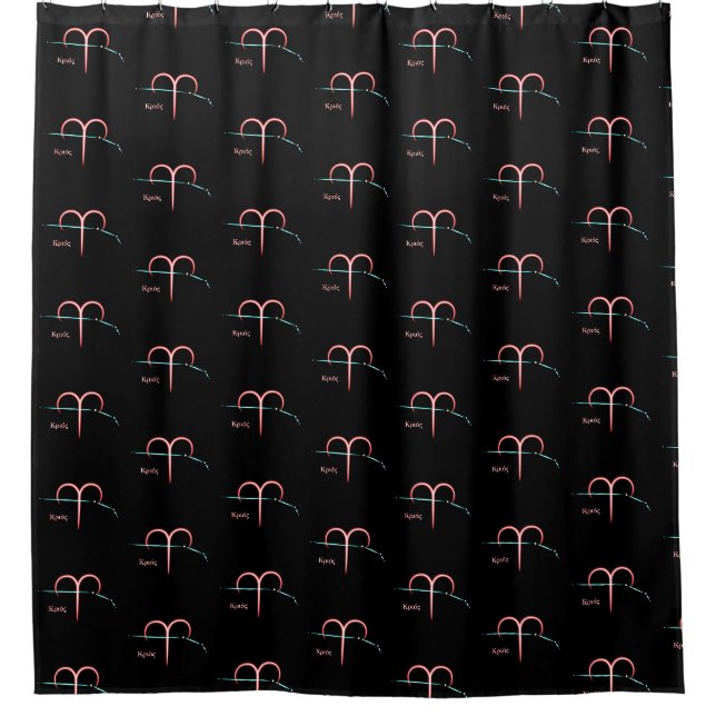 Zodiac Constellation Aries Duschvorhang (Vorderseite)
