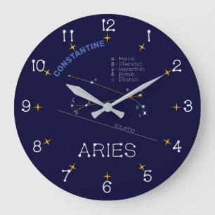 Zodiac Constellation Aries Große Wanduhr
