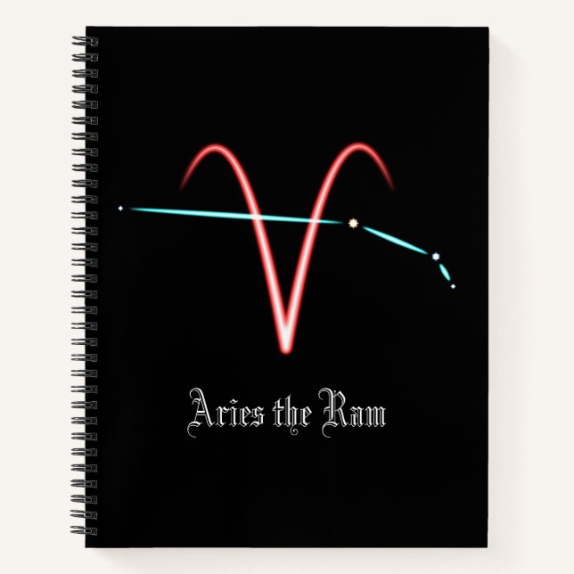 Zodiac Constellation Aries Notebook Notizbuch (Vorderseite)