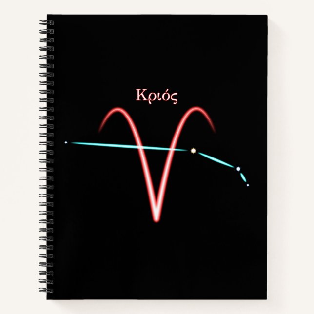 Zodiac Constellation Aries Notebook Notizbuch (Vorderseite)