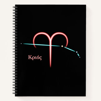 Zodiac Constellation Aries Notebook Notizbuch