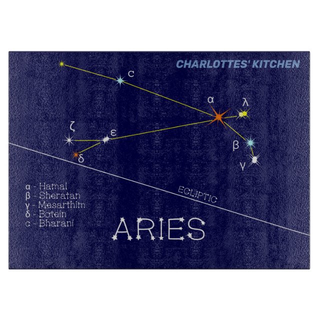 Zodiac Constellation Aries Schneidebrett (Vorderseite)
