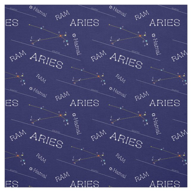 Zodiac Constellation Aries Stoff (Muster)
