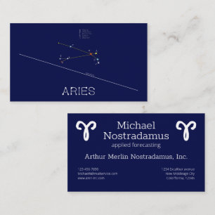 Zodiac Constellation Aries Visitenkarte