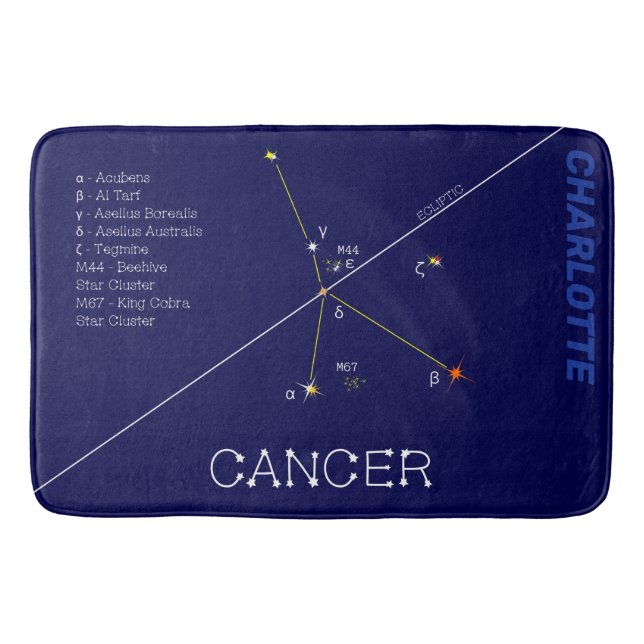 Zodiac Constellation Cancer Badematte (Vorderseite)