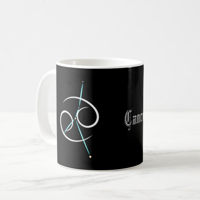 Zodiac Constellation Cancer Coffee Tasse (Vorderseite Links)