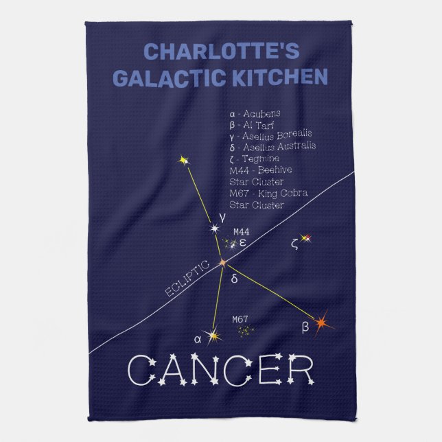 Zodiac Constellation Cancer Geschirrtuch (Vertikal)