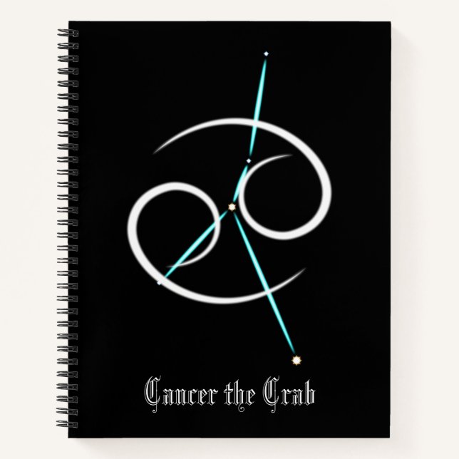 Zodiac Constellation Cancer Notebook Notizbuch (Vorderseite)