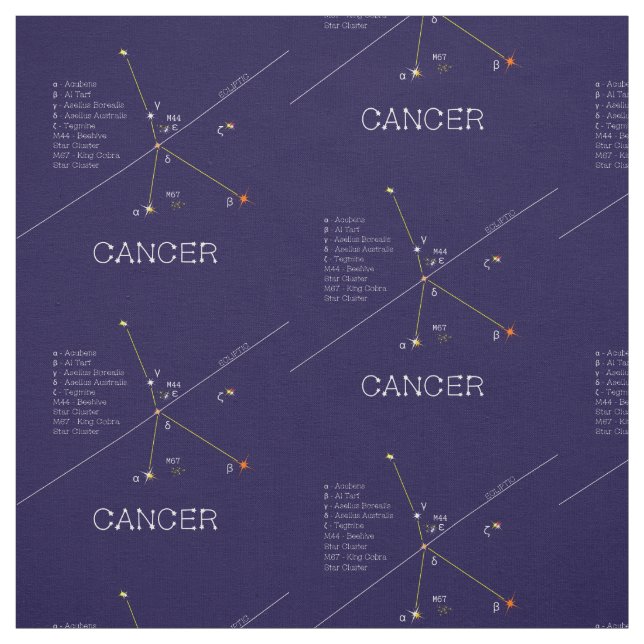 Zodiac Constellation Cancer Stoff (Muster)