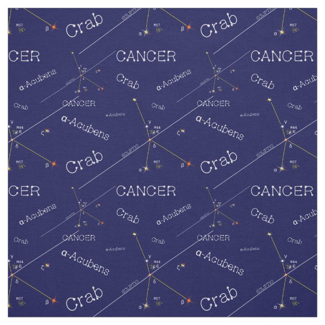 Zodiac Constellation Cancer Stoff (Muster)