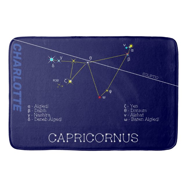 Zodiac Constellation Capricornus Badematte (Vorderseite)