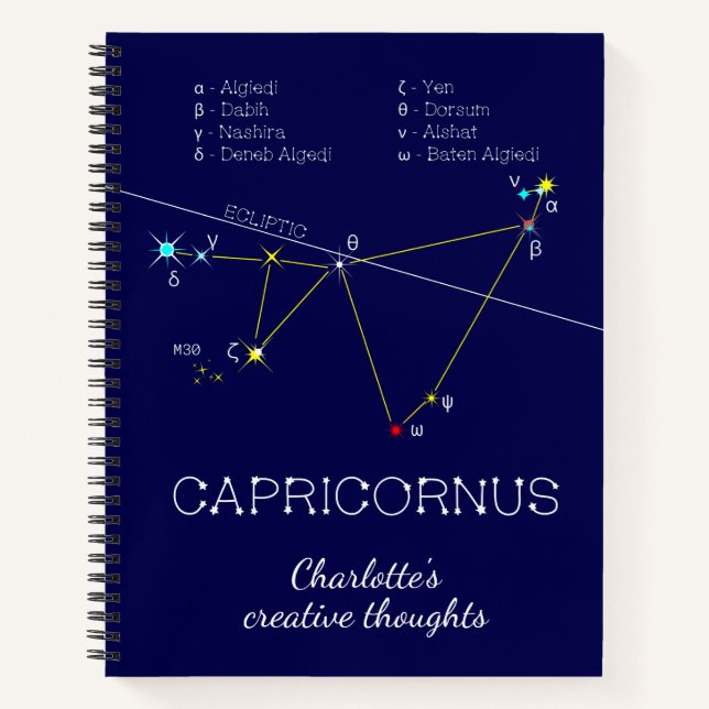 Zodiac Constellation Capricornus Notizbuch (Vorderseite)