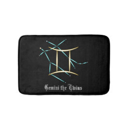 Zodiac Constellation Gemini Bath Mat Badematte
