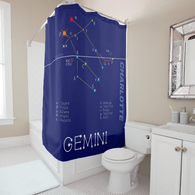 Zodiac Constellation Gemini Duschvorhang (Beispiel)