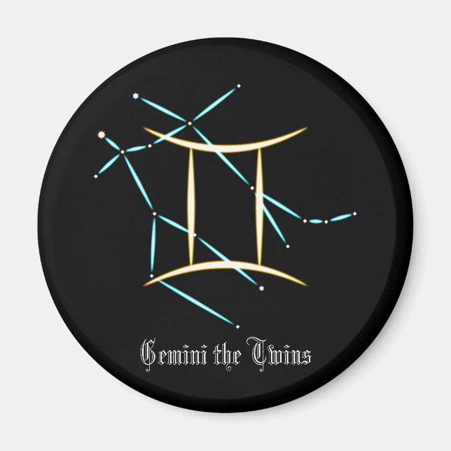 Zodiac Constellation Gemini Magnet (Vorne)
