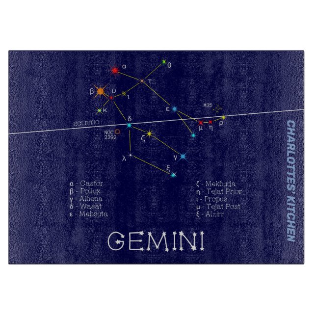 Zodiac Constellation Gemini Schneidebrett (Vorderseite)