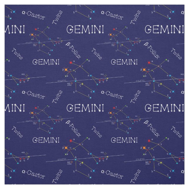 Zodiac Constellation Gemini Stoff (Muster)