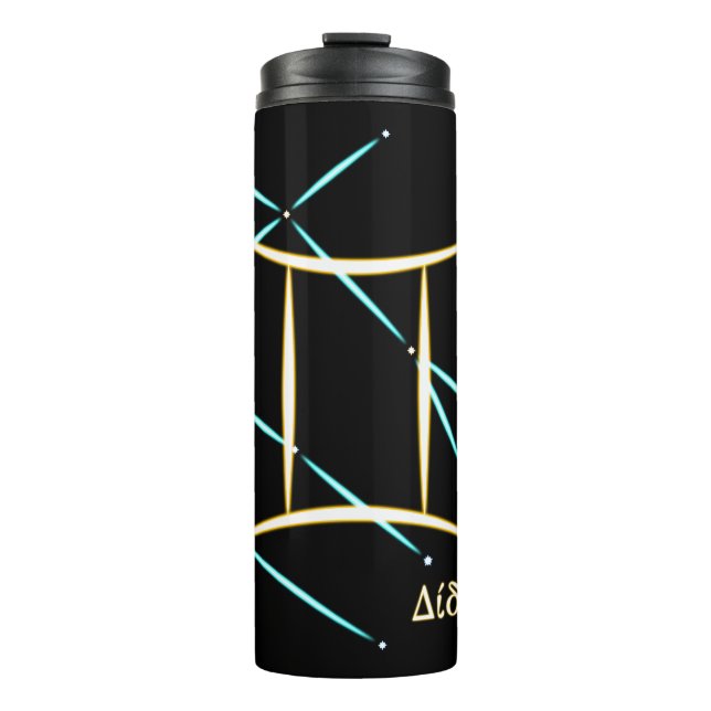 Zodiac Constellation Gemini Thermal Tumbler Thermosbecher (Vorderseite)