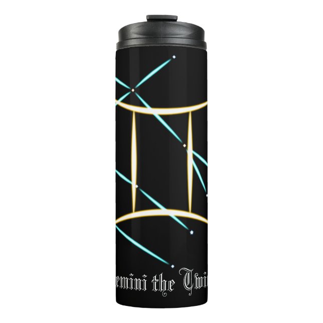 Zodiac Constellation Gemini Thermal Tumbler Thermosbecher (Vorderseite)