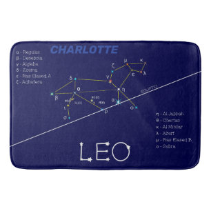 Zodiac Constellation Leo Badematte