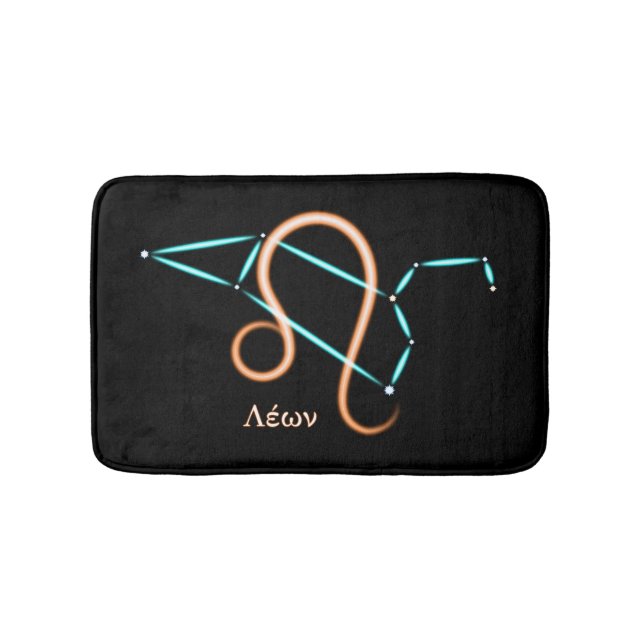 Zodiac Constellation Leo Bath Mat Badematte (Vorderseite)