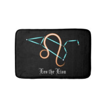 Zodiac Constellation Leo Bath Mat
