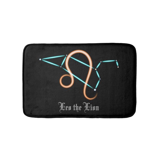 Zodiac Constellation Leo Bath Mat Badematte (Vorderseite)