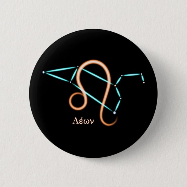 Zodiac Constellation Leo Button (Vorderseite)