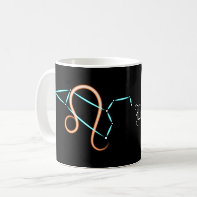 Zodiac Constellation Leo Coffee Tasse (Vorderseite Links)