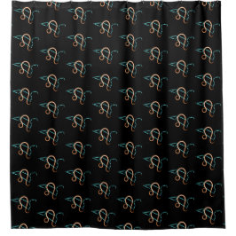 Zodiac Constellation Leo Duschvorhang