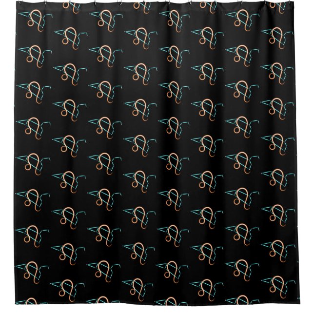 Zodiac Constellation Leo Duschvorhang (Vorderseite)