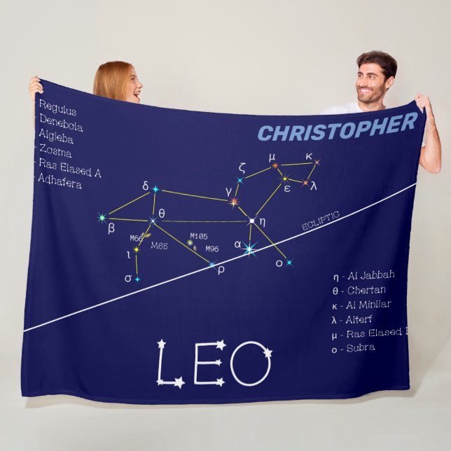 Zodiac Constellation Leo Fleecedecke (Beispiel)