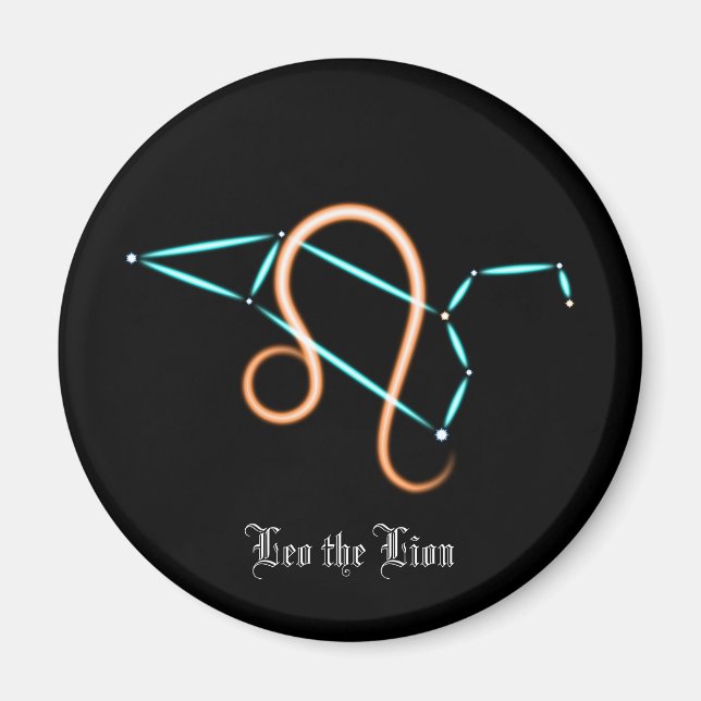 Zodiac Constellation Leo Magnet (Vorne)