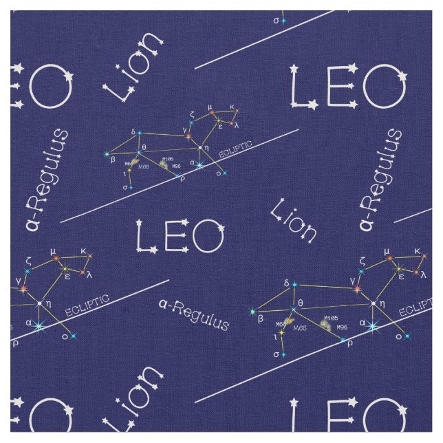 Zodiac Constellation Leo Stoff (Nahaufnahme)
