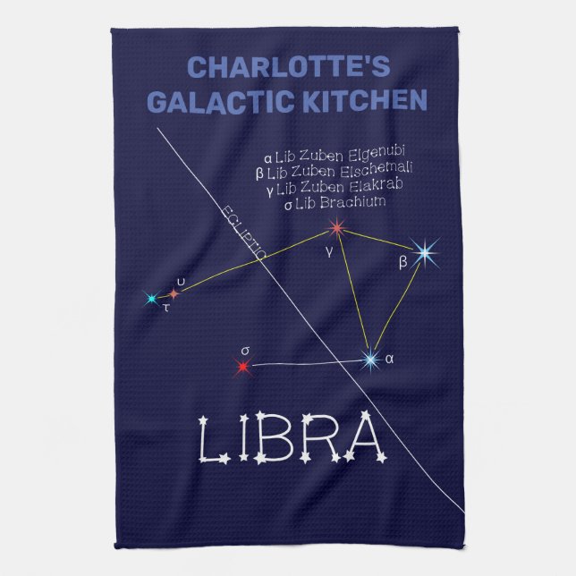 Zodiac Constellation Libra Geschirrtuch (Vertikal)