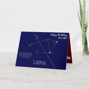 Zodiac Constellation Libra Karte