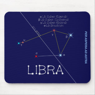 Zodiac Constellation Libra Mousepad