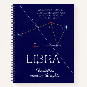 Zodiac Constellation Libra Notizbuch