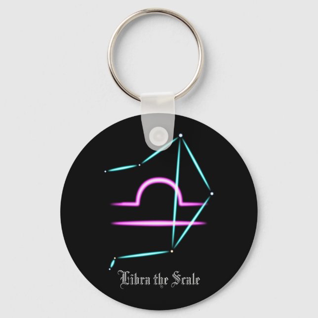 Zodiac Constellation Libra Schlüsselanhänger (Vorderseite)