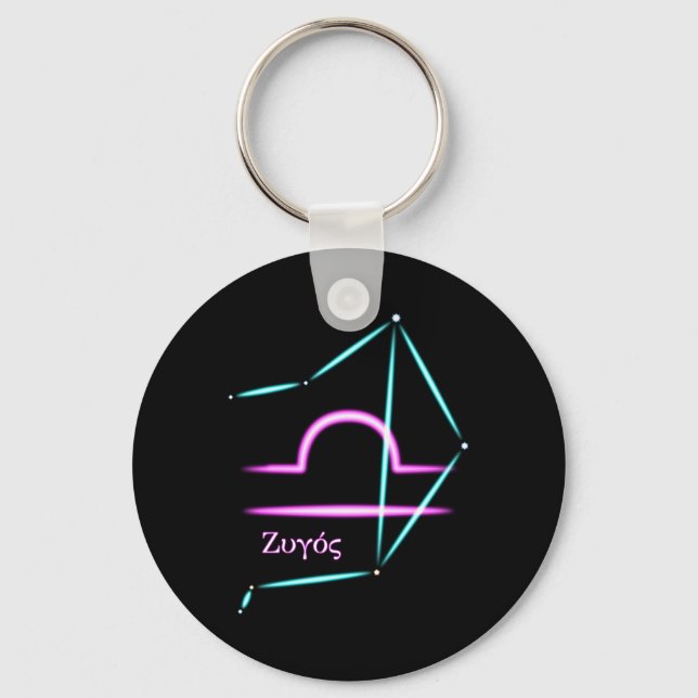Zodiac Constellation Libra Schlüsselanhänger (Vorderseite)