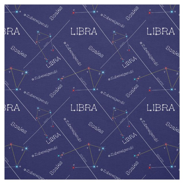 Zodiac Constellation Libra Stoff (Muster)